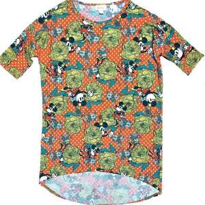 Disney Minnie Mouse and Roses Lularoe Irma Top NWT
